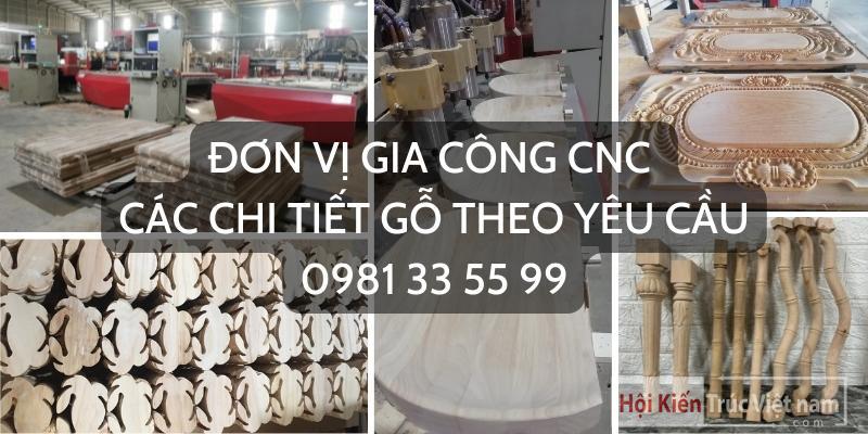 Đơn vị gia công CNC chi tiết gỗ theo yêu cầu 